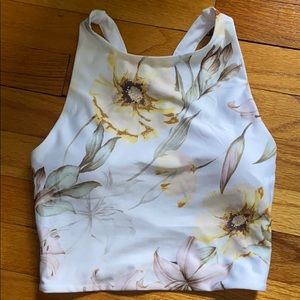 Floral Athletic Sports Bra / Top